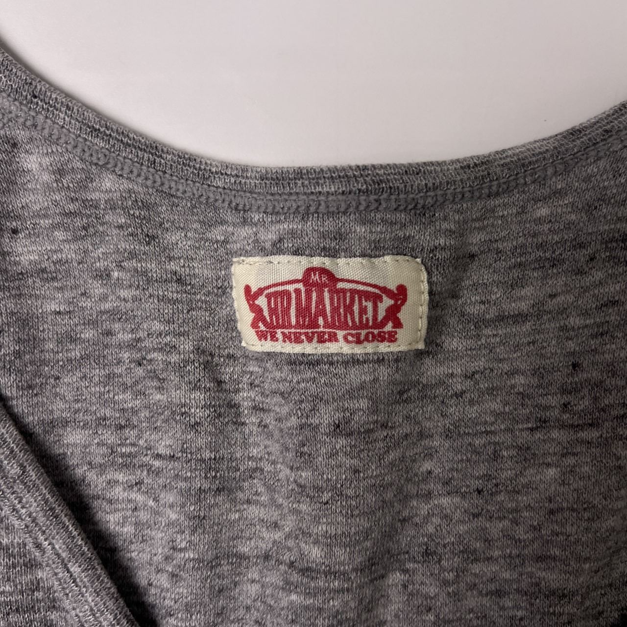 H.R.MARKET ハリウッドランチマーケット Vネック 半袖Tシャツ 4/グレー/ストレッチ