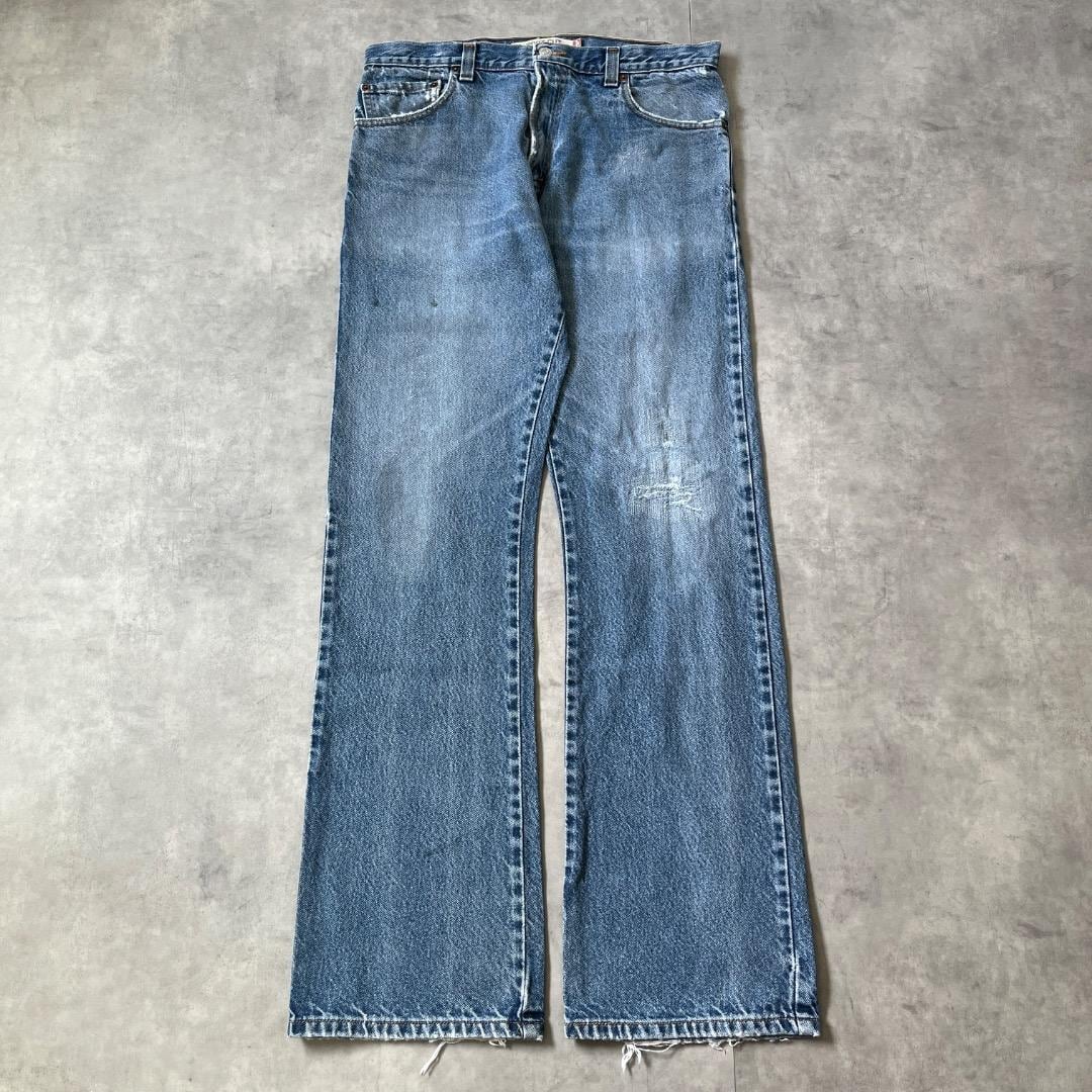 リーバイス517 Levis W34 フレアデニム 青 00s 古着 17003