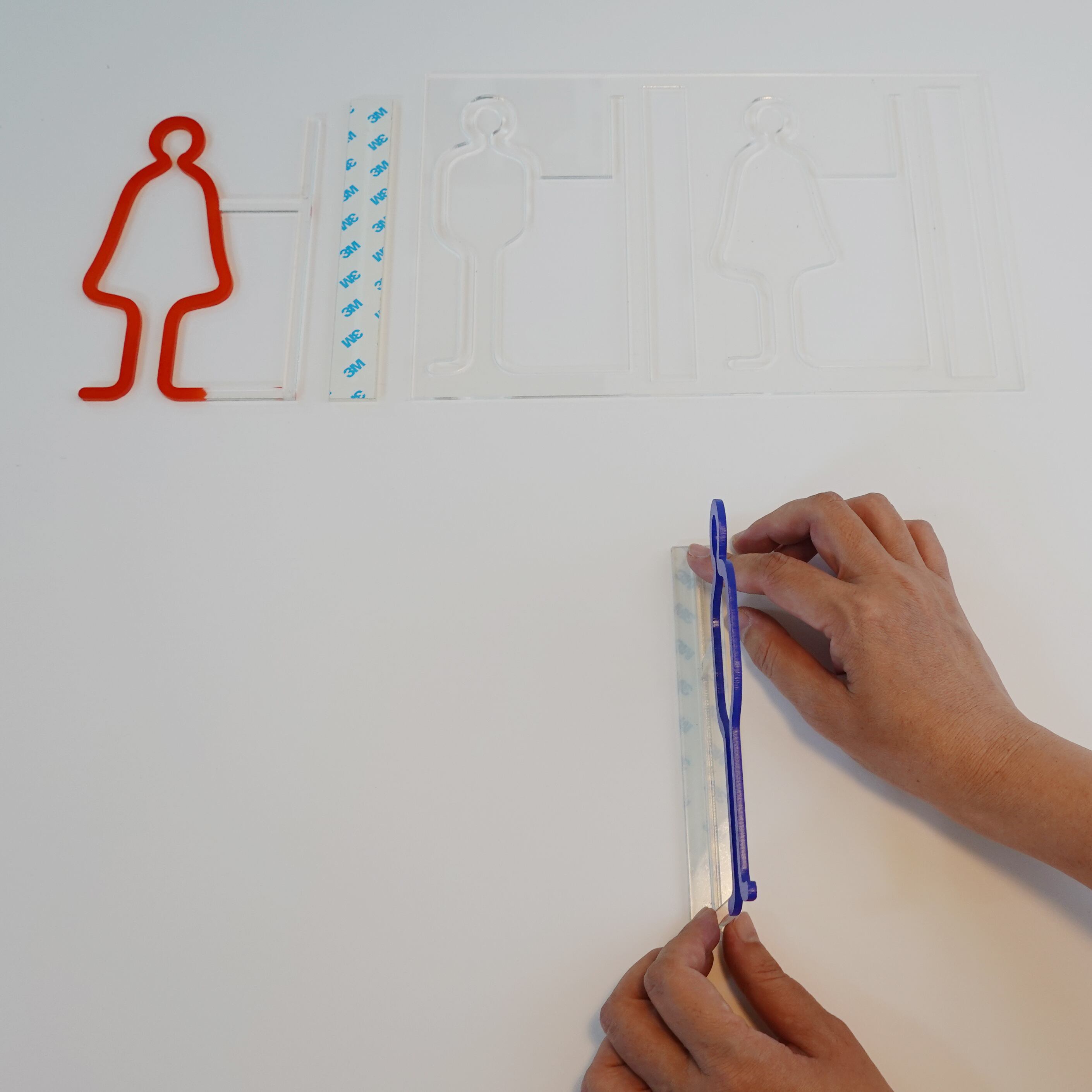 ツケレルン（1wayピクトサイン）軽量 色アクリル 突き出し 看板