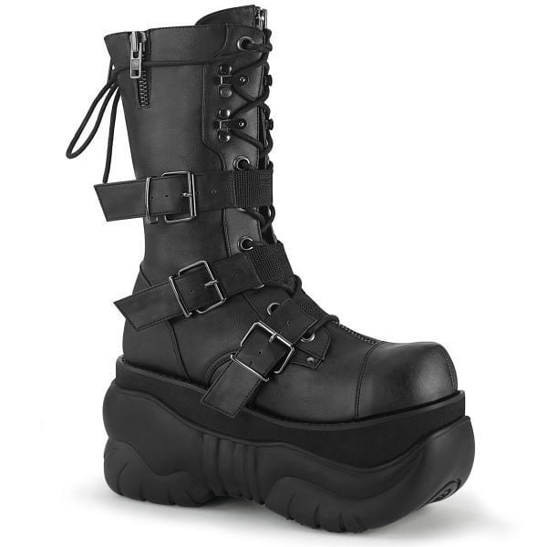 □☆【サイズ交換OK】Demonia（デモニア）正規保証品 厚底 ブーツ 黒