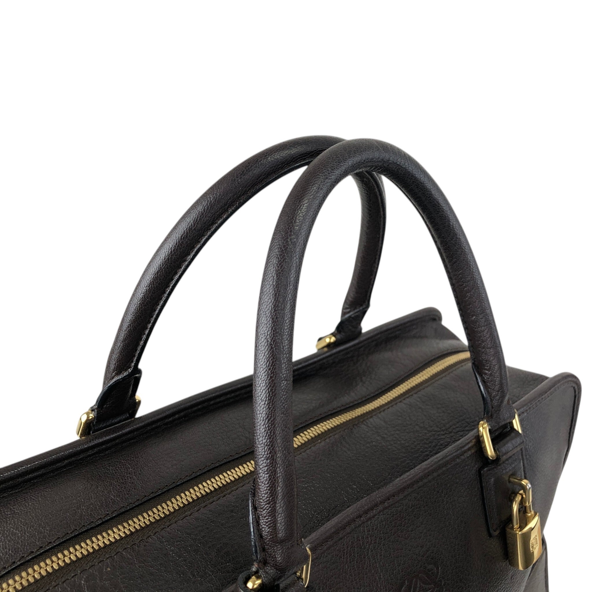 LOEWE ロエベ アマソナ36 ハンドバッグ ダークブラウン アナグラム