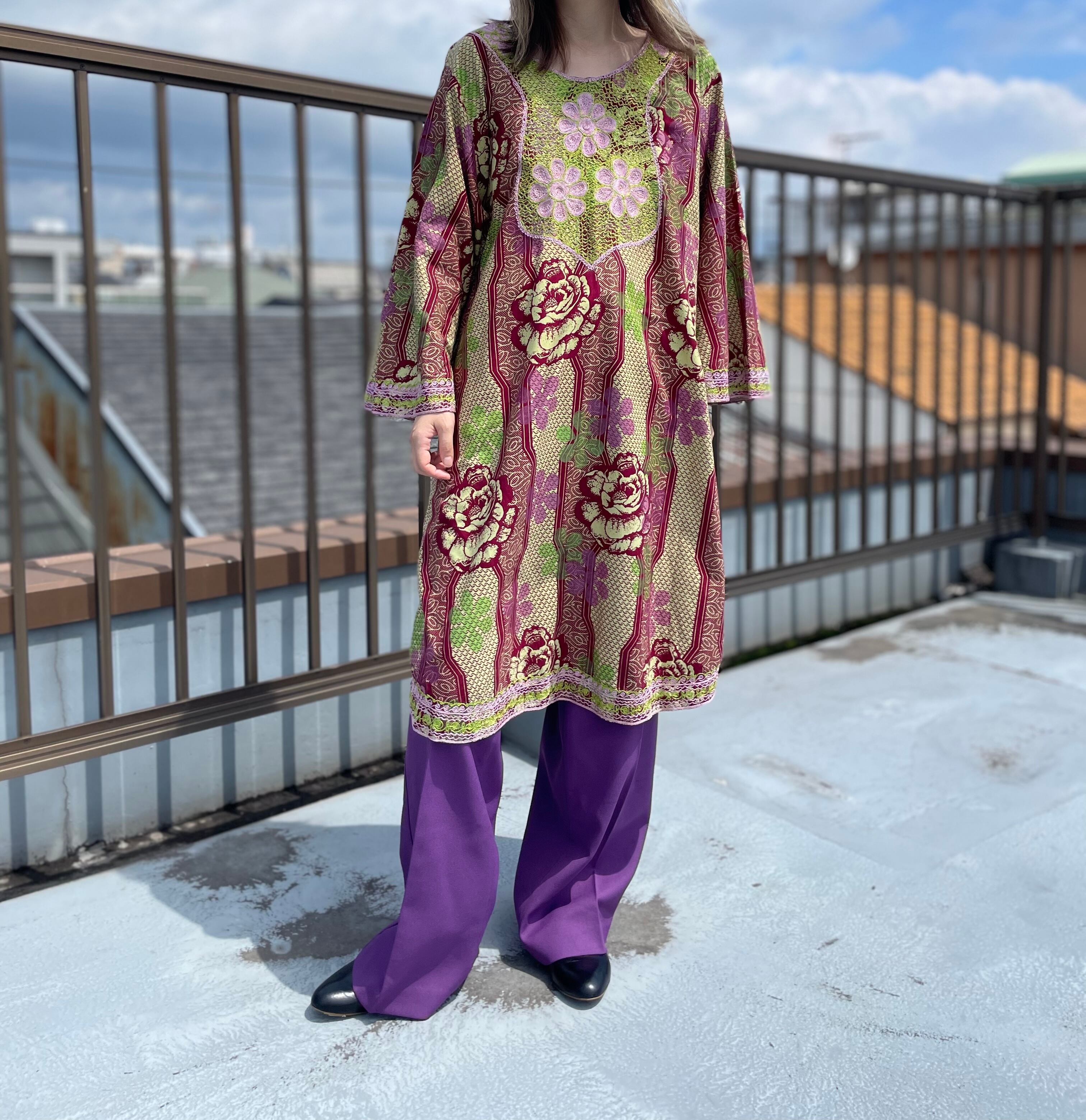 african batik dress アフリカンバティックドレス GRN×BUR | vitamin