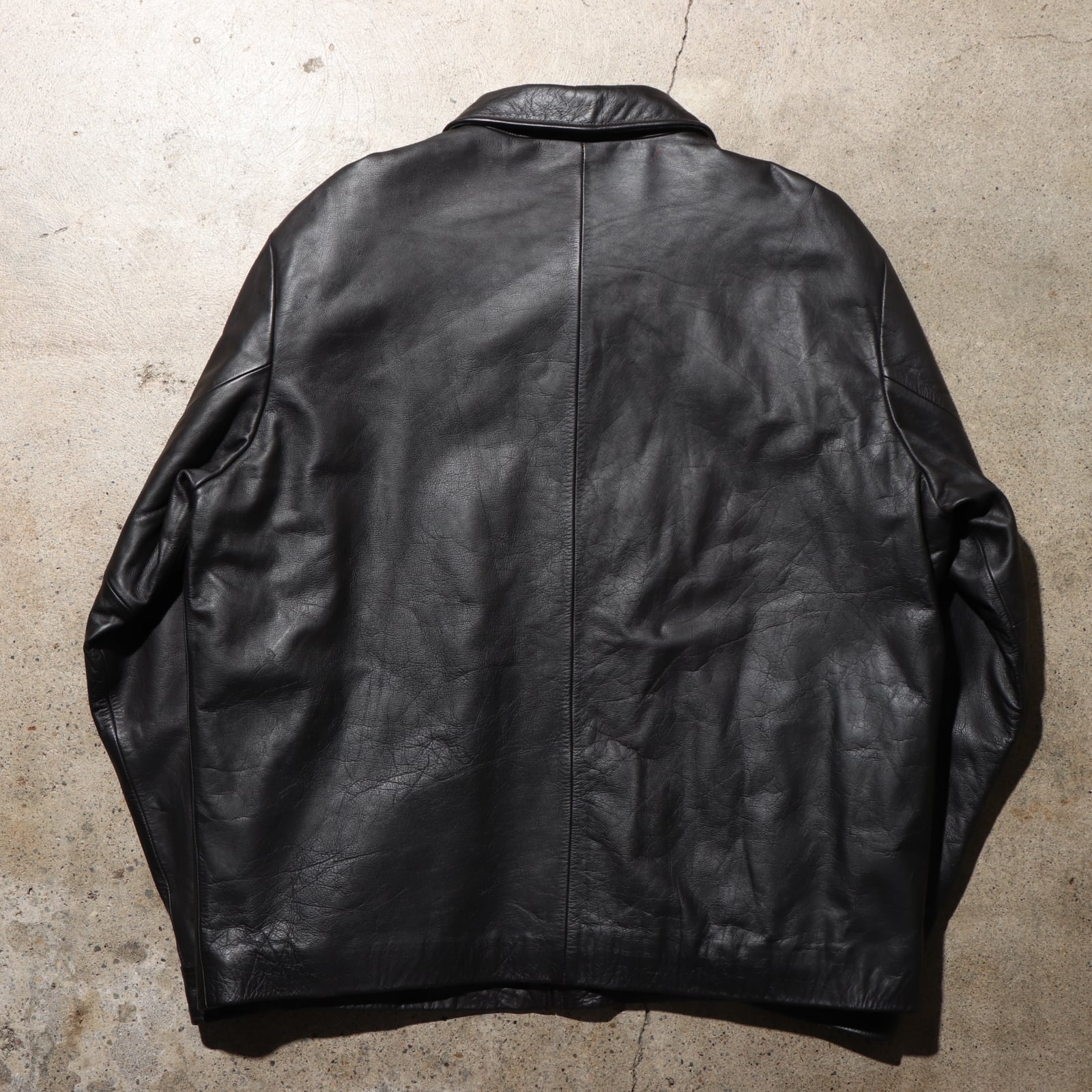 OLD GAP 2001AW うまう 立ち襟 牛革 レザージャケット L ブラック