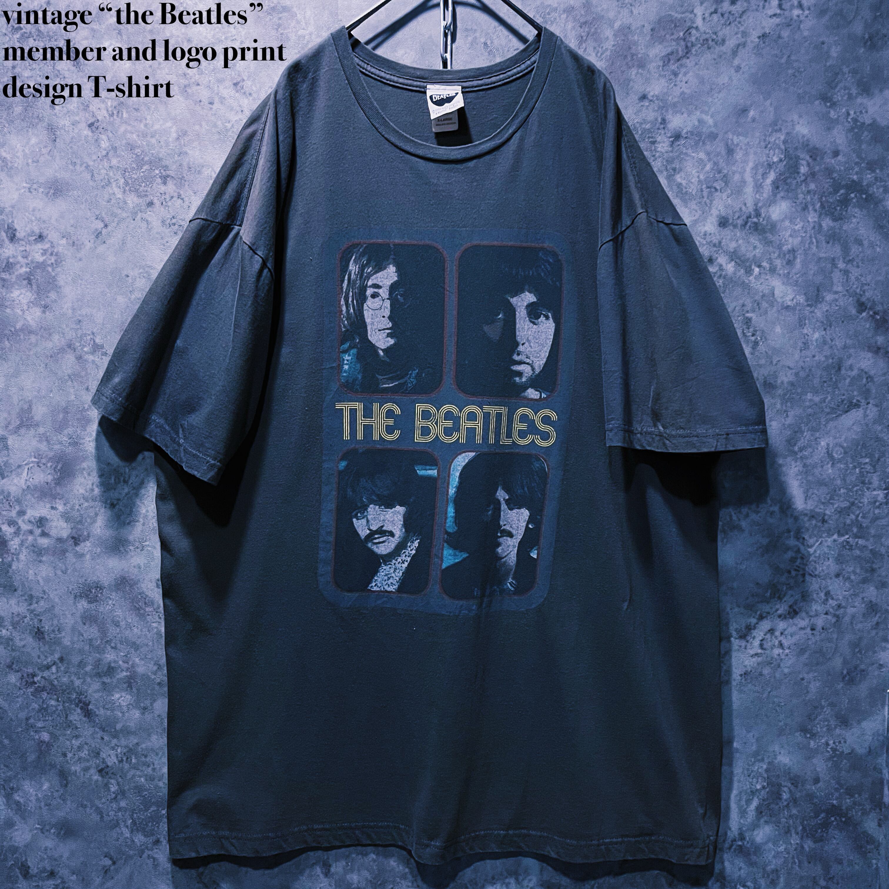 【doppio】vintage “the Beatles” member and logo print design T-shirt