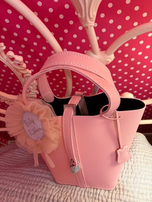 ピンクのロゼット付Bag (260923)