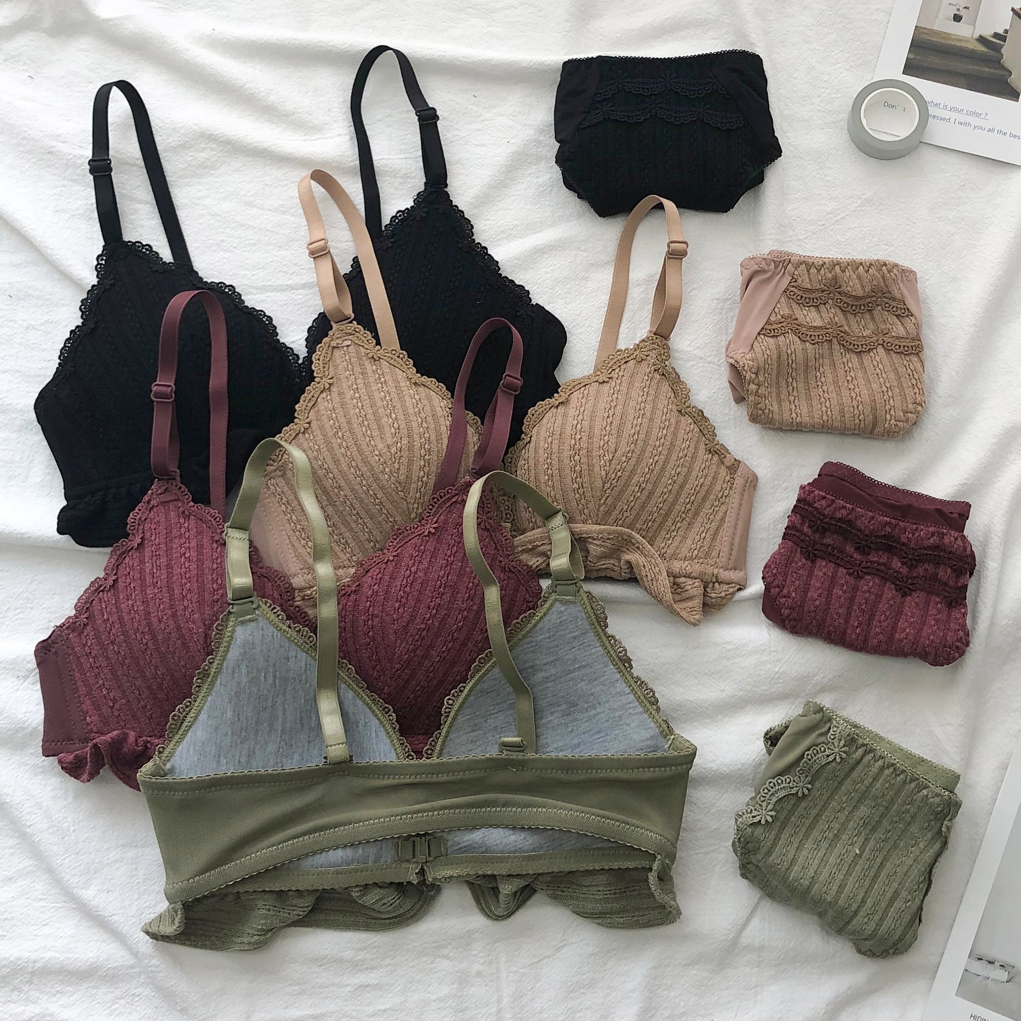 3点セット ブラ ショーツ セット 上下セット かわいい 前ホック