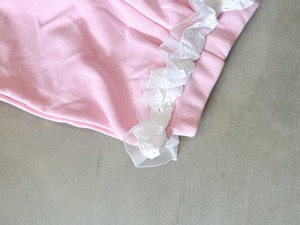 【ab】ガーリーレーススウェットセットアップ ピンク 70cm