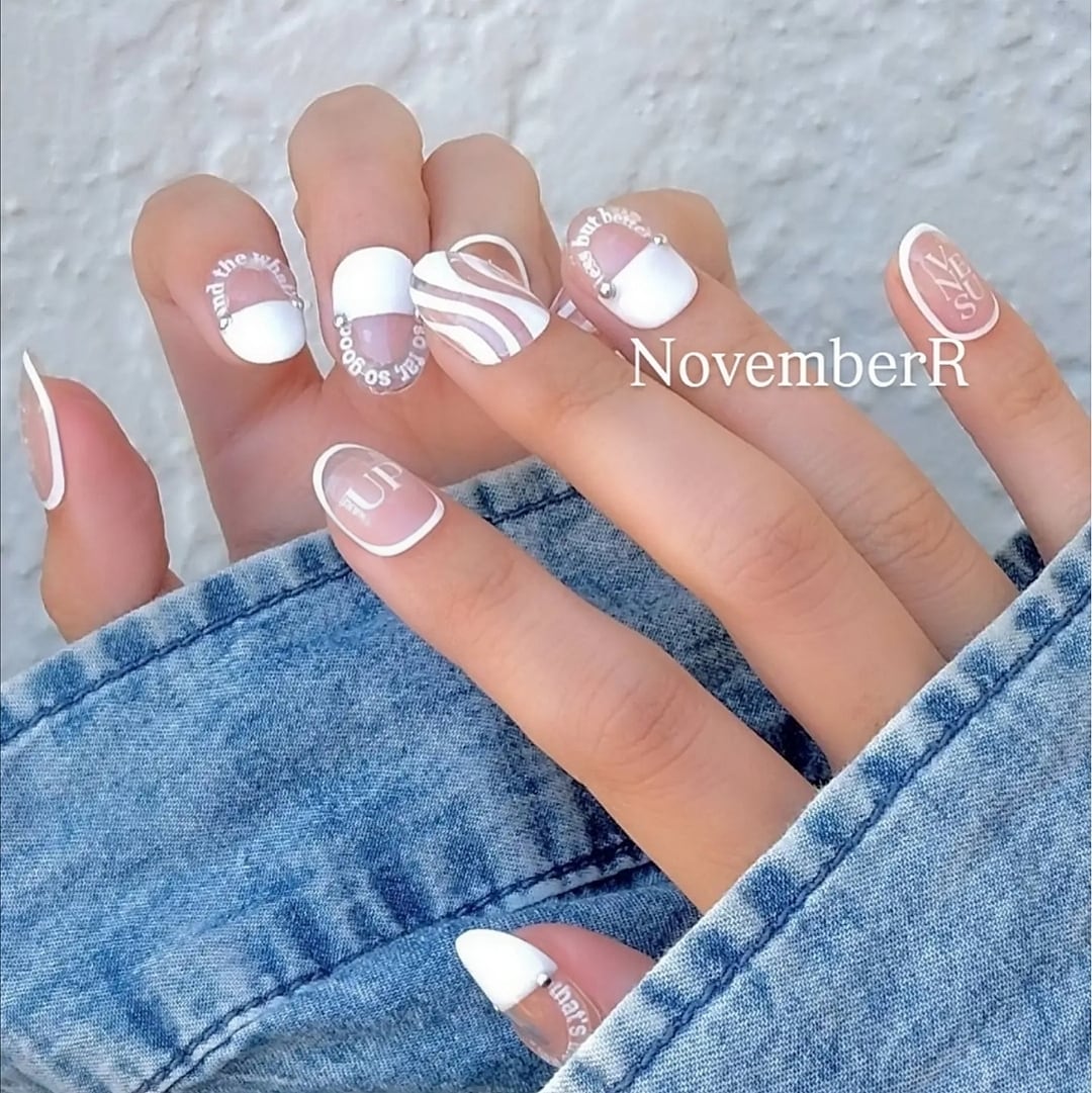 LA894☆ホワイト夏ネイルチップ | NovemberR 〰️ネイルチップ販売〰️
