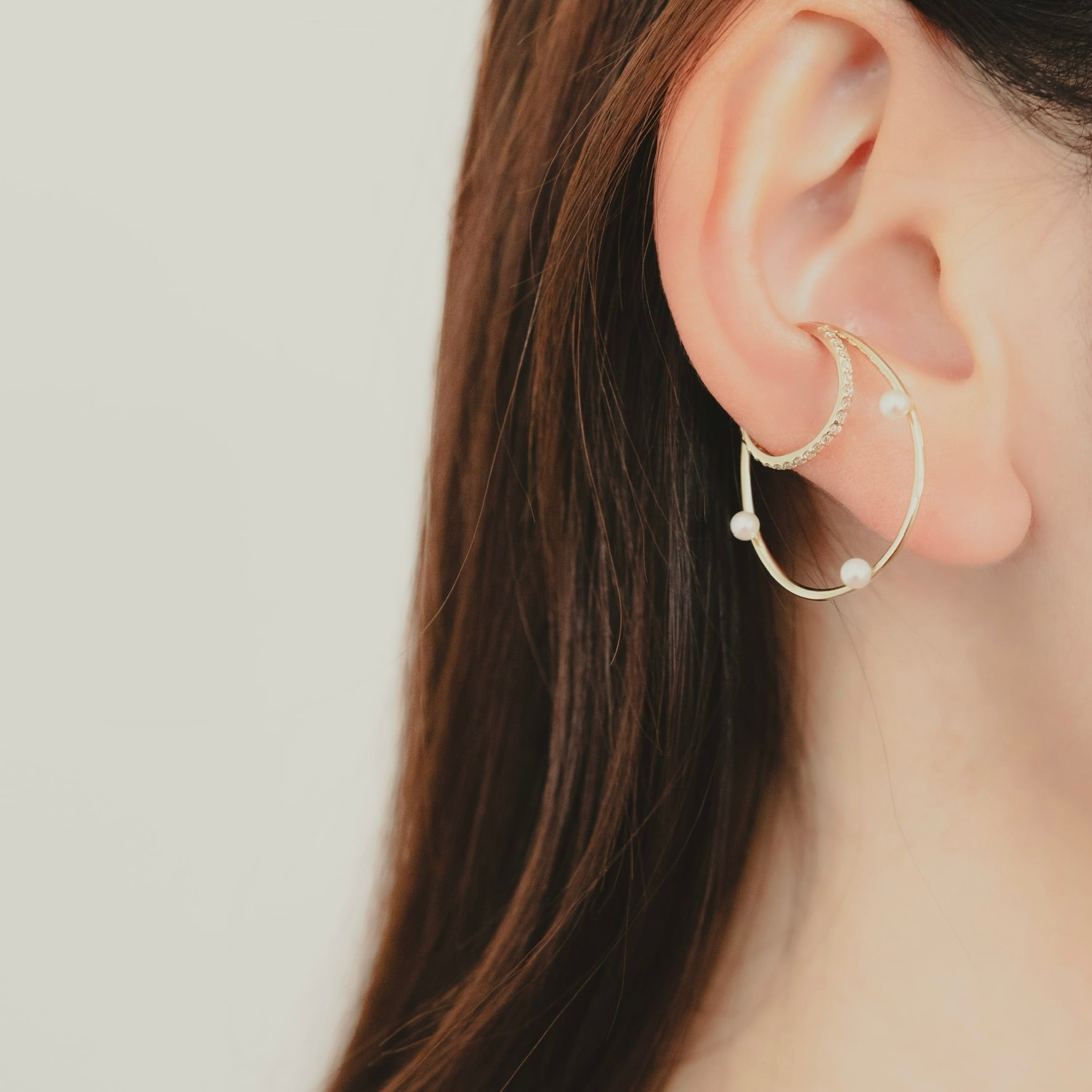 accessories mau マウさん チェーンパチンコ玉ピアス