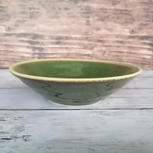 柳月　5.0鉢　16cm　和食器　緑色のお皿