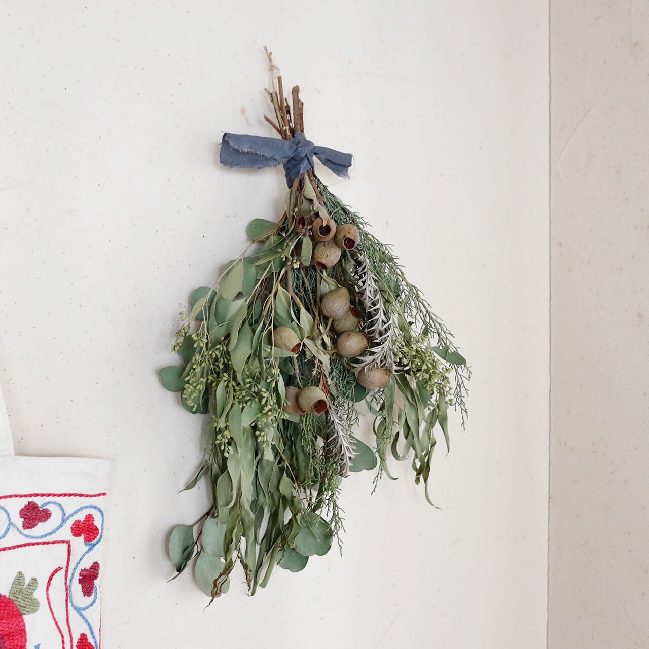 1点もの 丈約50cm 】4種のユーカリのグリーンスワッグ ＊ ドライ