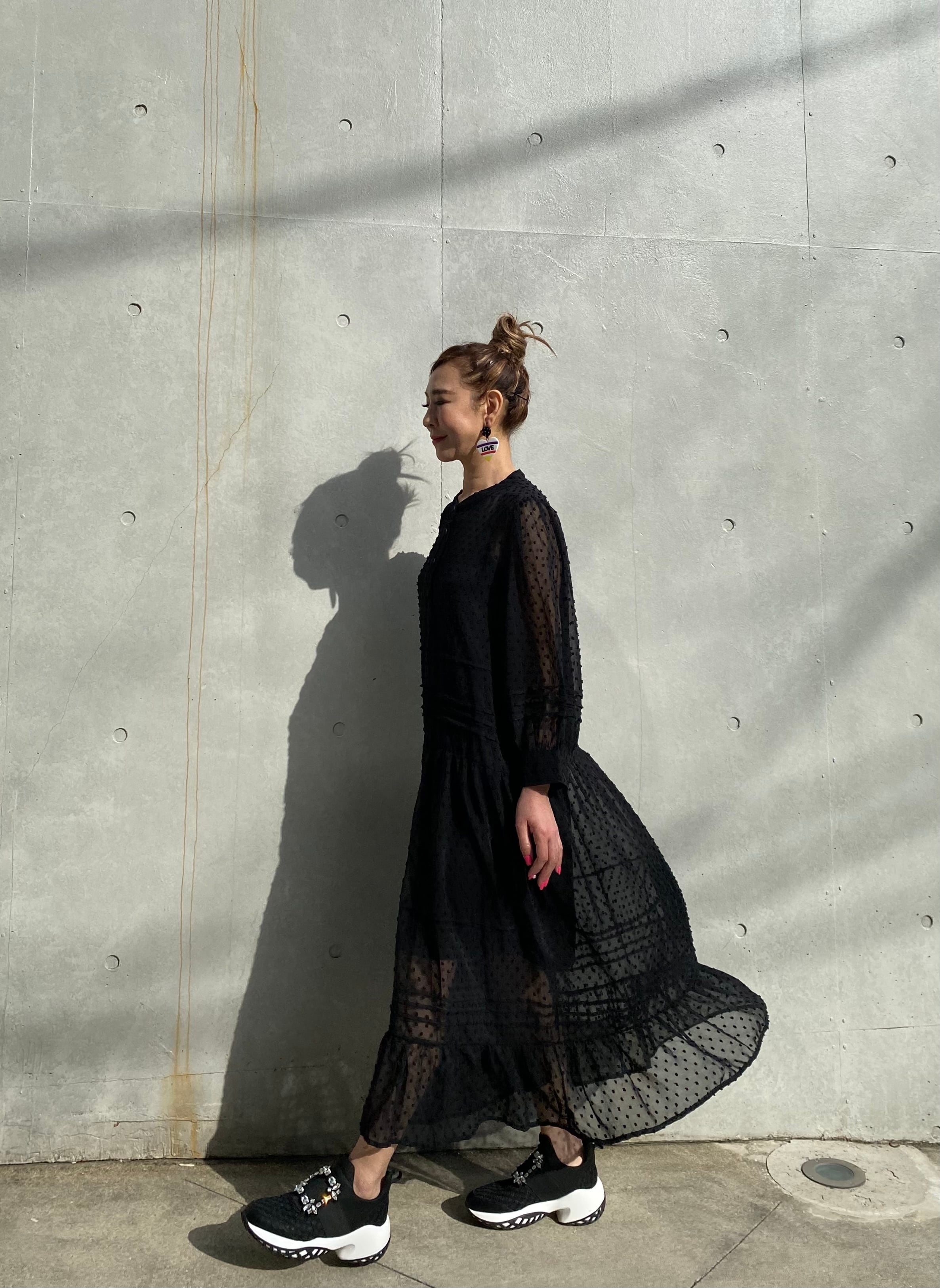 ドットシースルーワンピース (インナー付き） | セレクトショップベリンダ