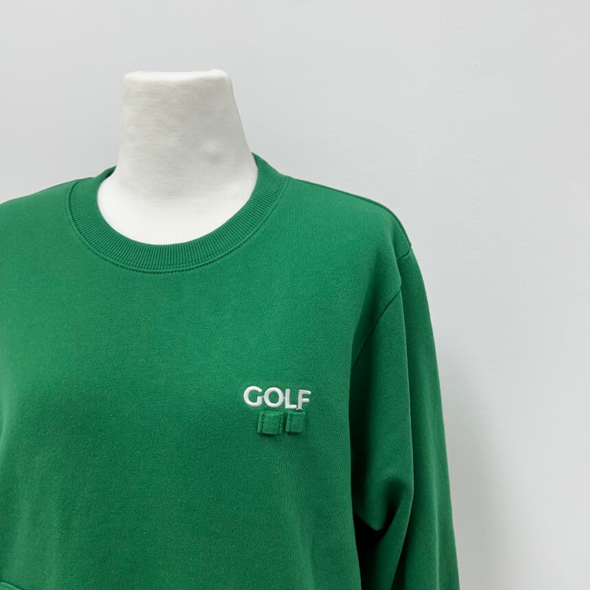 刺繍デザインラウンドネックトレーナー | Festa Golf