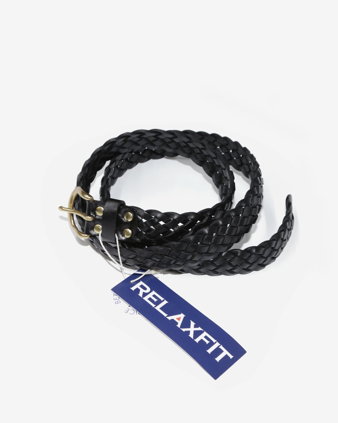RELAX FIT №26| IMAGEN DE Mexico Leather mesh belt -Black- "送料¥200"