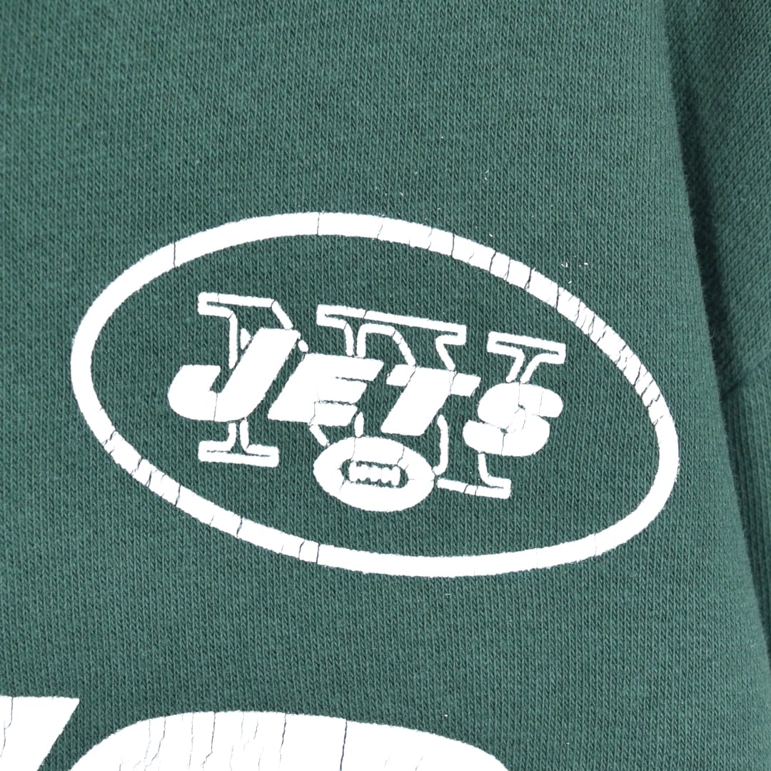 NFL ニューヨークジェッツ スウェットパーカー 深緑 アメフト NEW YORK JETS マジェスティック メンズL アメカジ 古着  @CG0388 | ヤング衣料店 powered by BASE