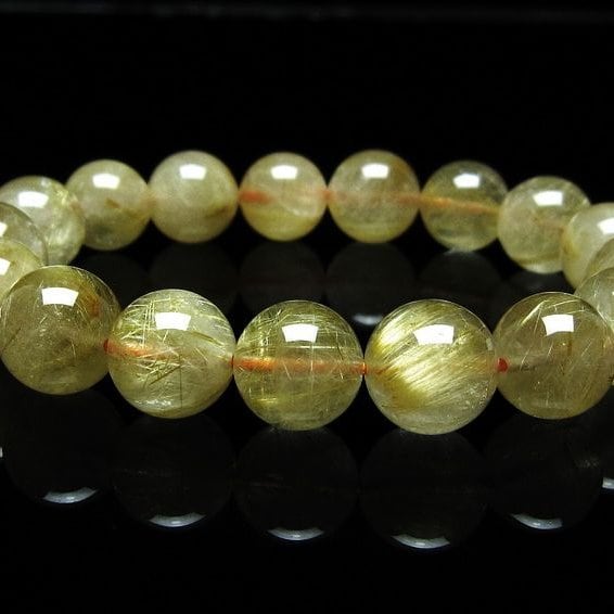 ルチルクォーツ ブレスレット 12mm タイチンルチルクォーツ タイチンルチル 一点物 メール便可 [M便 1/10] 111-49083