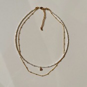 極小パール 2連ネックレス　［GKN036］