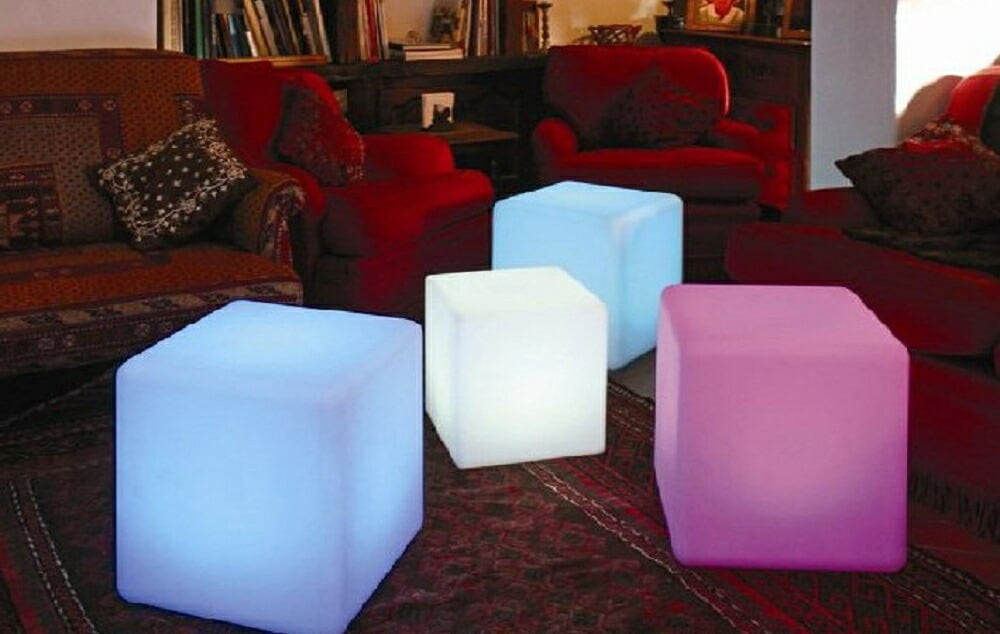 12色 LED ボックス チェア スツール おしゃれ コンパ 椅子 #[20200819