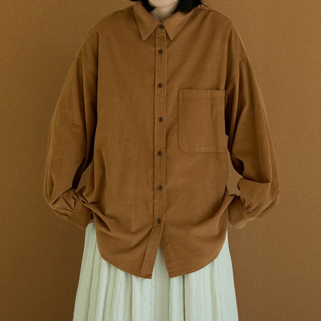 コーデュロイビッグパッチポケットシャツ　A01949