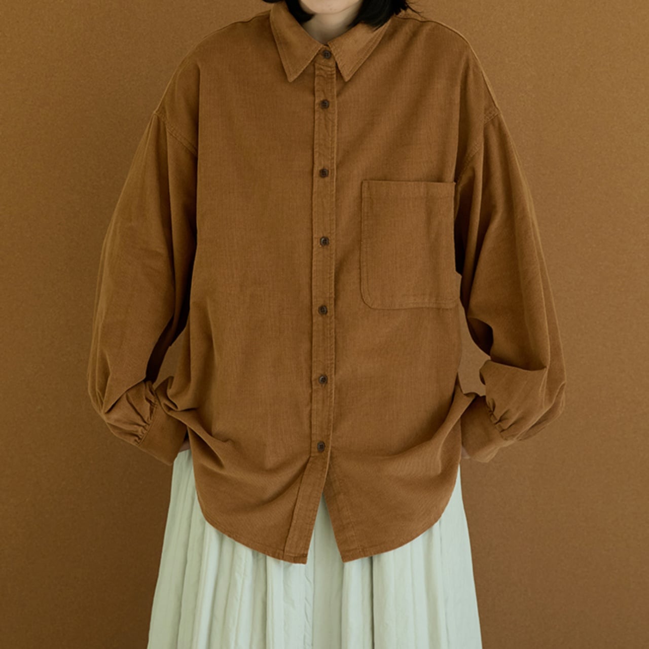 コーデュロイビッグパッチポケットシャツ A01949