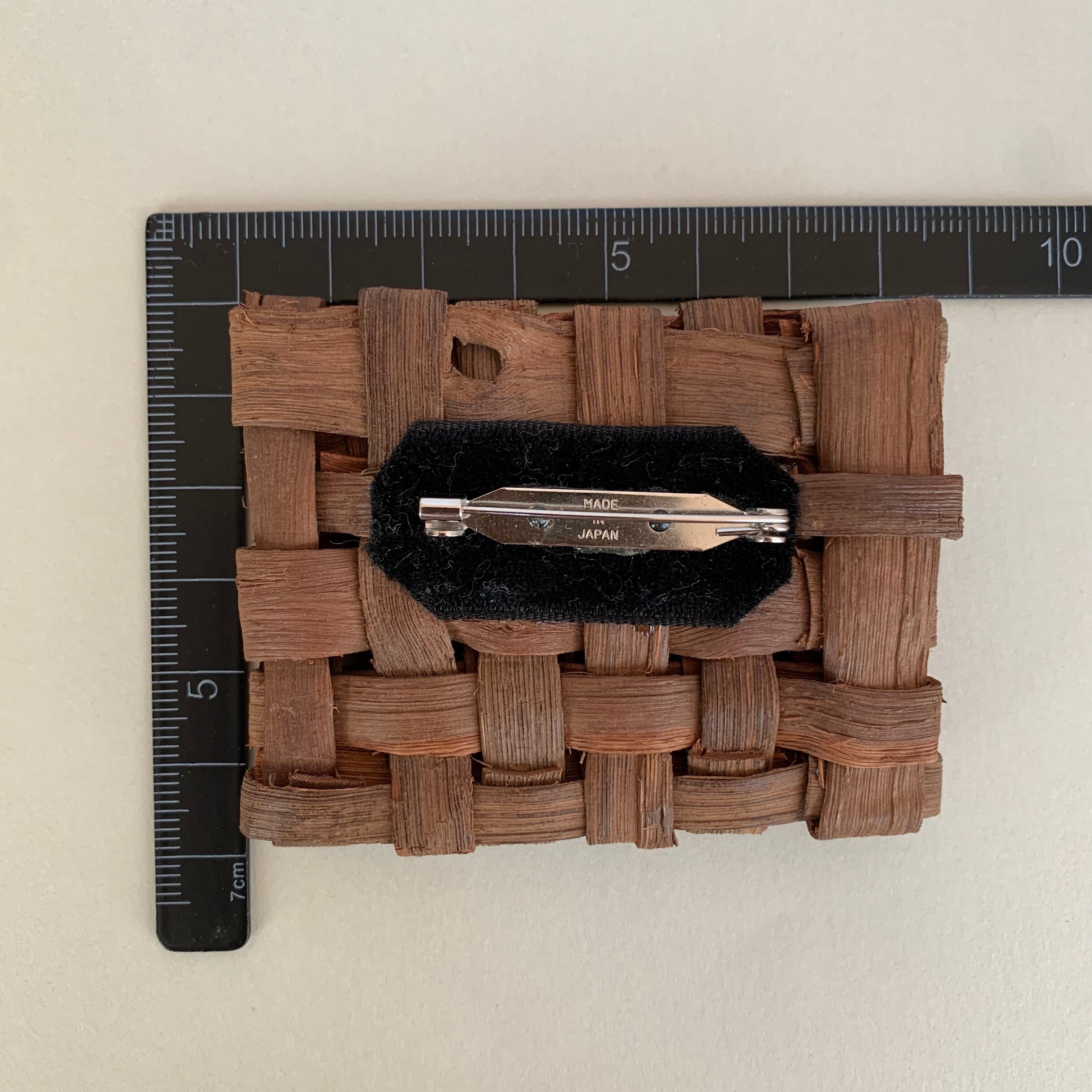 山葡萄 市松編み大きなブローチ | titochill ちとちる