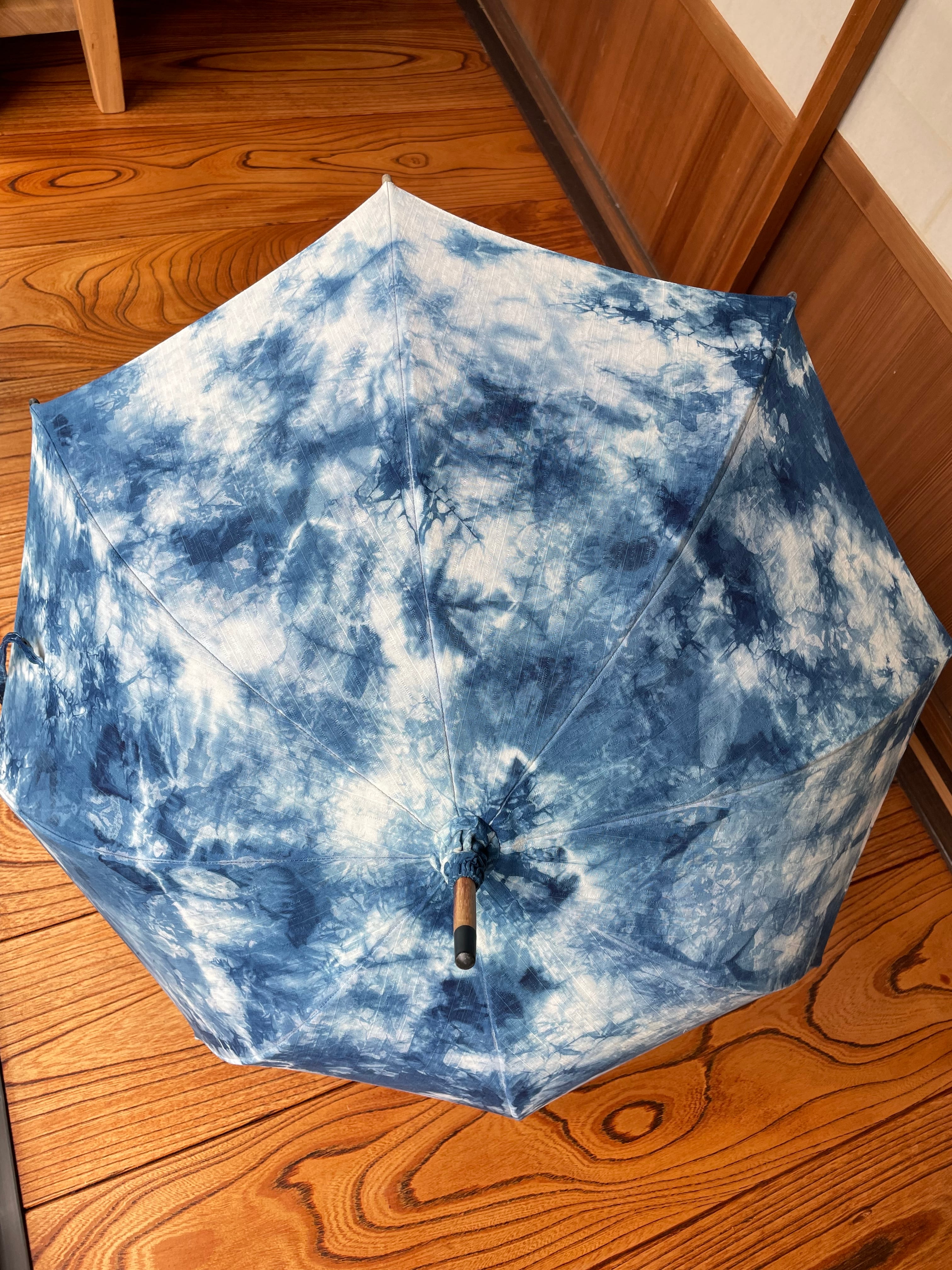 藍染 日傘 かご染め コットン100% 親骨47㎝ | 糸の心