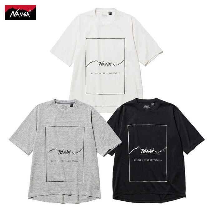 NANGA DRY MIX FRAME LOGO TEE Tシャツ ナンガ アウトドア キャンプ NANGA DRY MIX FRAME LOGO TEE Tシャツ ナンガ アウトドア キャンプ