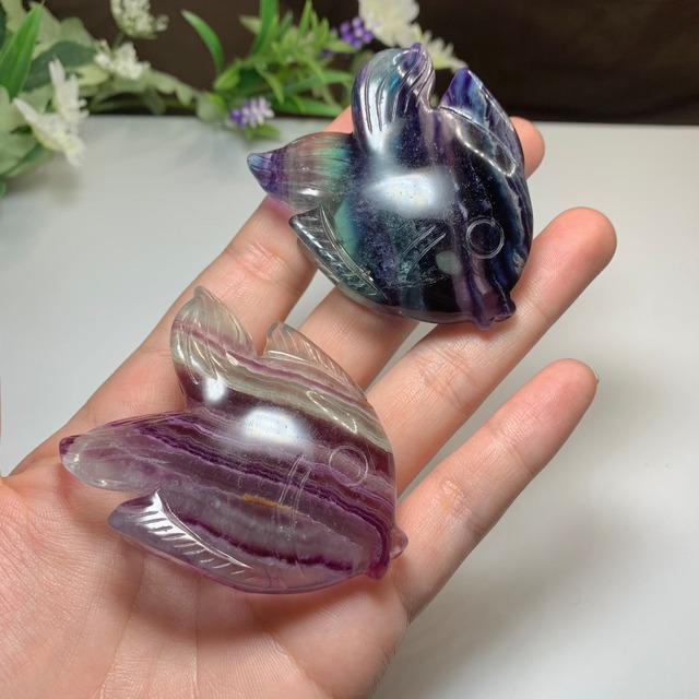 4.海のアニマル♪♪フローライトお魚さん☆ペアセット
