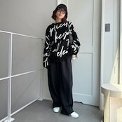 Typo pattern usefull knit/black