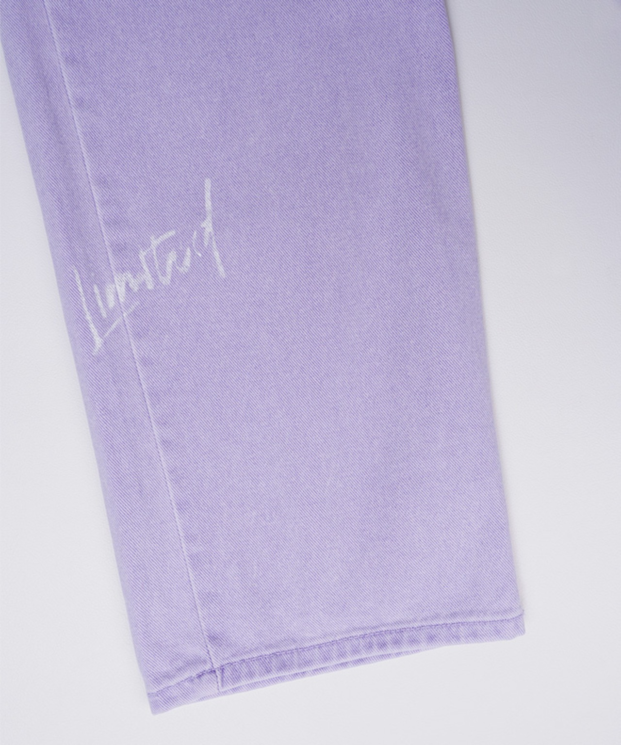 【直営限定ITEM】COOLAペイント×レースカラーデニムパンツ (PURPLE)　CQ-48001H