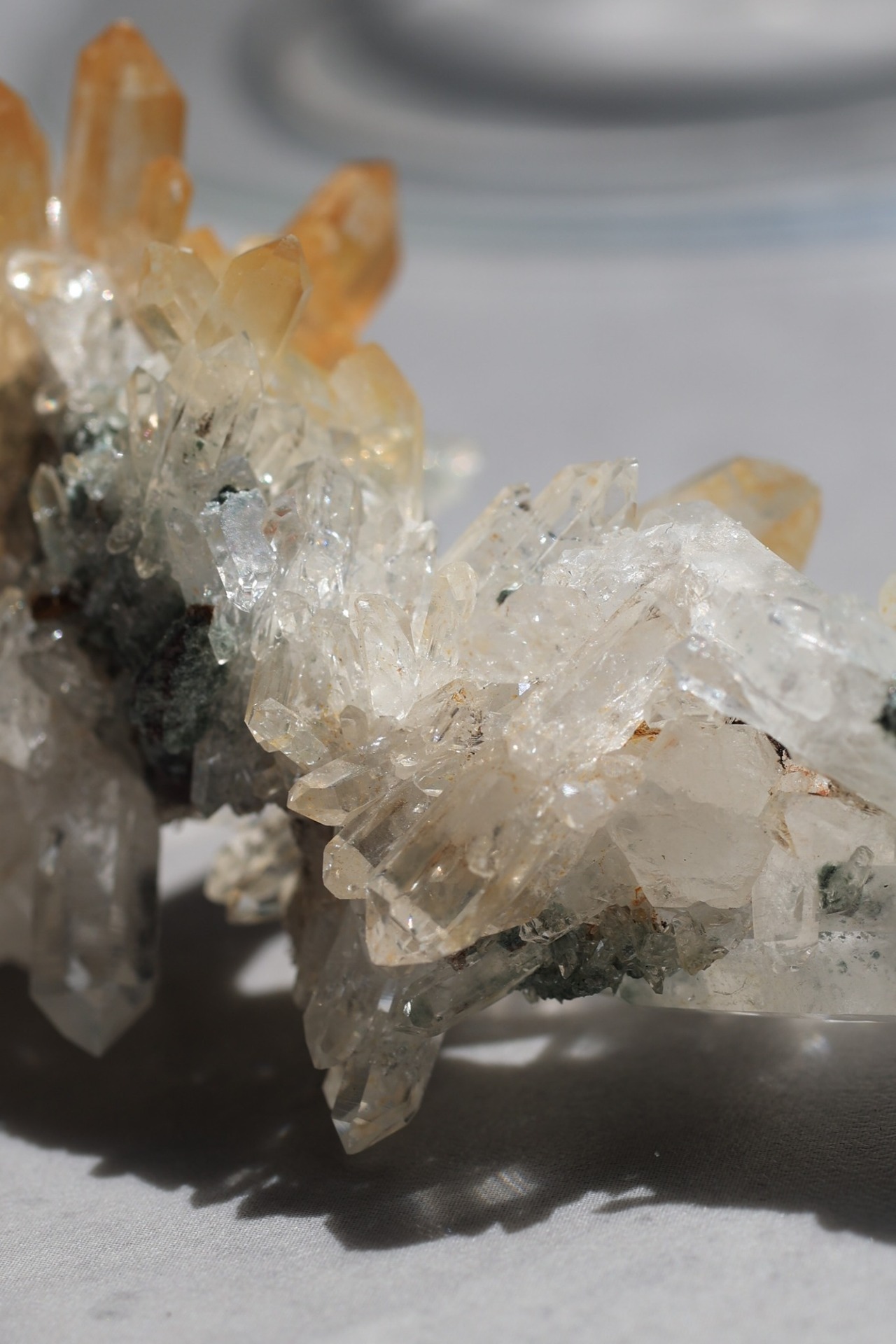 ゴールデンヒーラー × レムリアンクォーツ「朝日の結晶」Golden Healer × Lemurian Quartz ◇ 天然石・鉱物・パワーストーン・原石 | st00325
