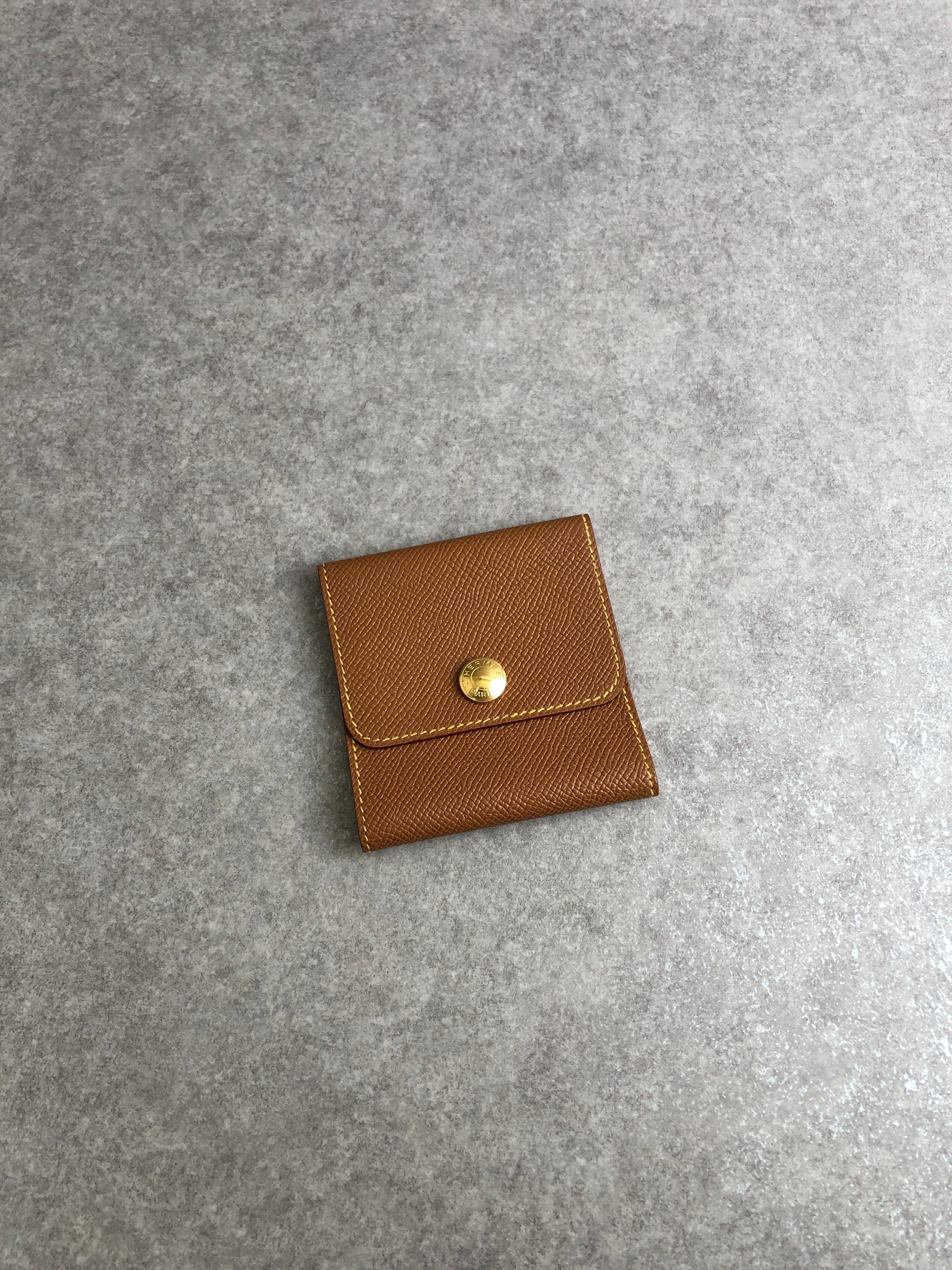 HERMES エルメス コインケース ブラウン レザー ルヴァンキャトル