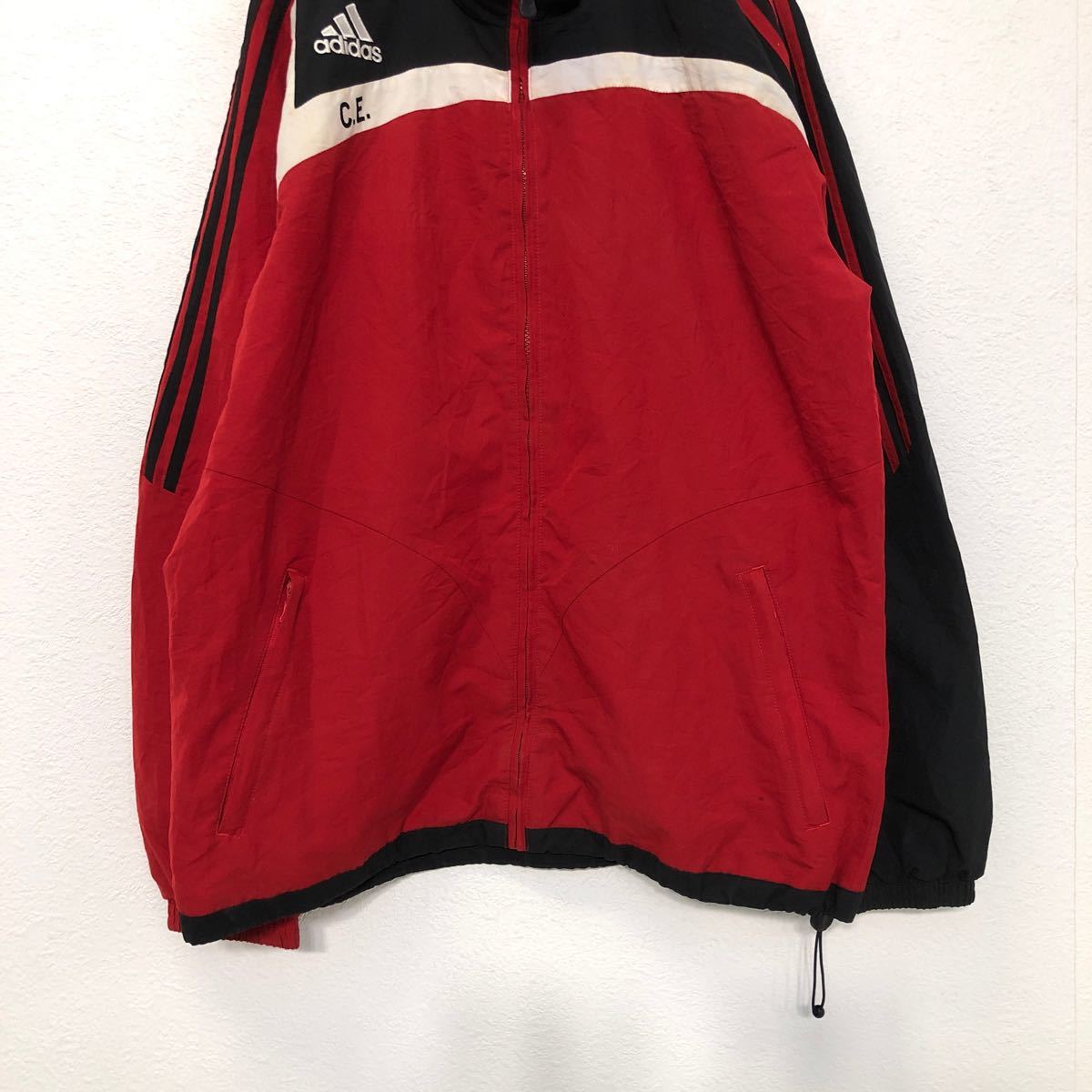 adidas トラック ジャケット 42/44 XL〜 レッド ブラック ホワイト