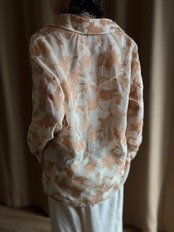MADE IN JAPAN abstract sheer shirt-5304-7