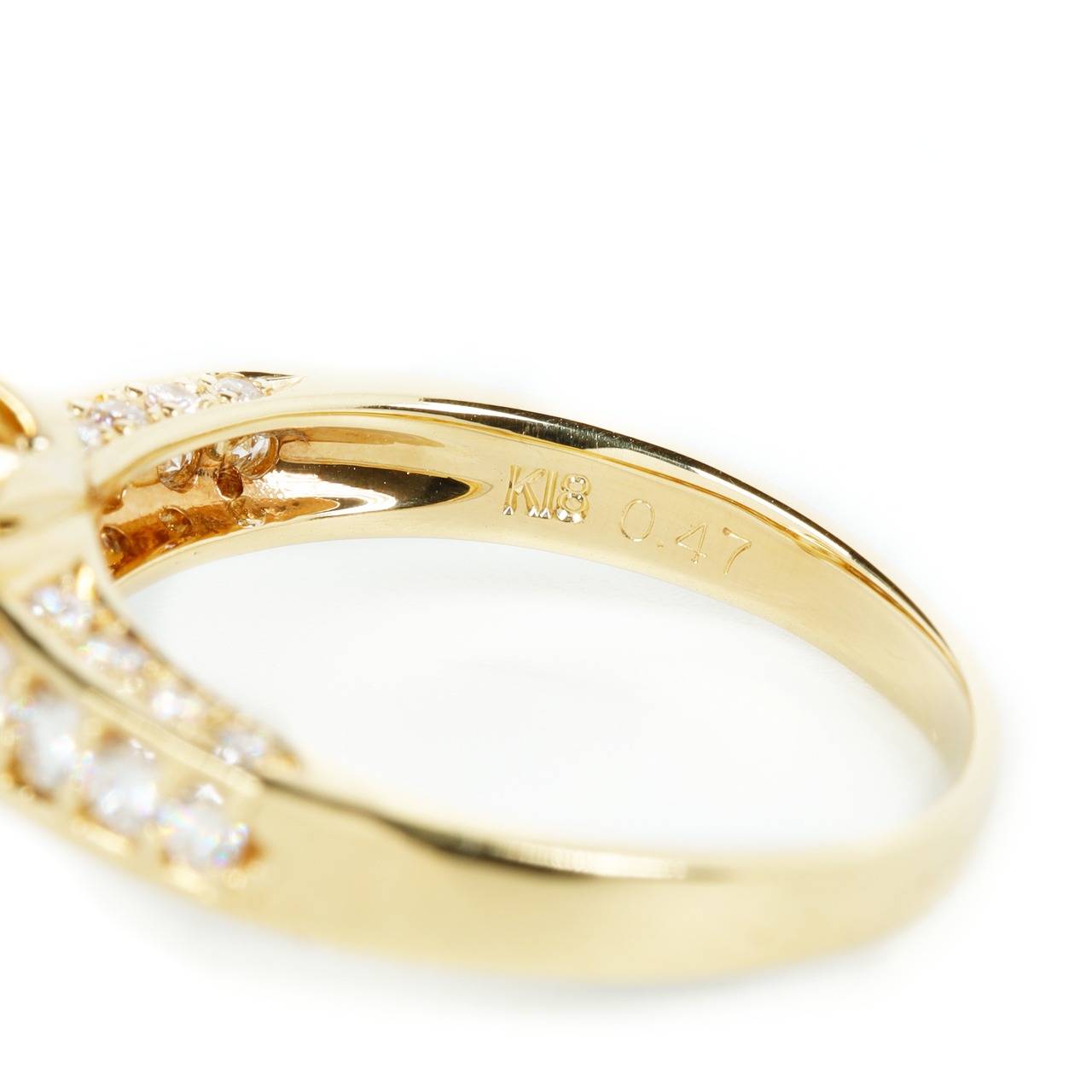 マーキスカット ダイヤモンド リング SI1 K18 / 1.011ct / 0.470ct