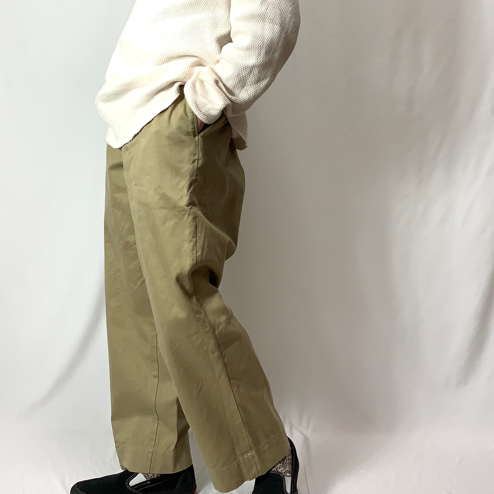 vintage 50s CHINO PANTS TROUSERS U.S. ARMY military slacks