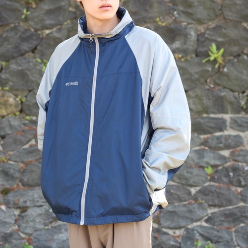 USA VINTAGE Columbia LOGO NYLON JACKET/アメリカ古着コロンビアロゴナイロンジャケット