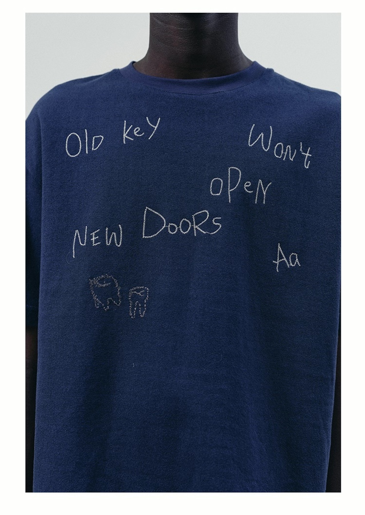NOT UGLY Teeth Embroidered Terry T-shirt