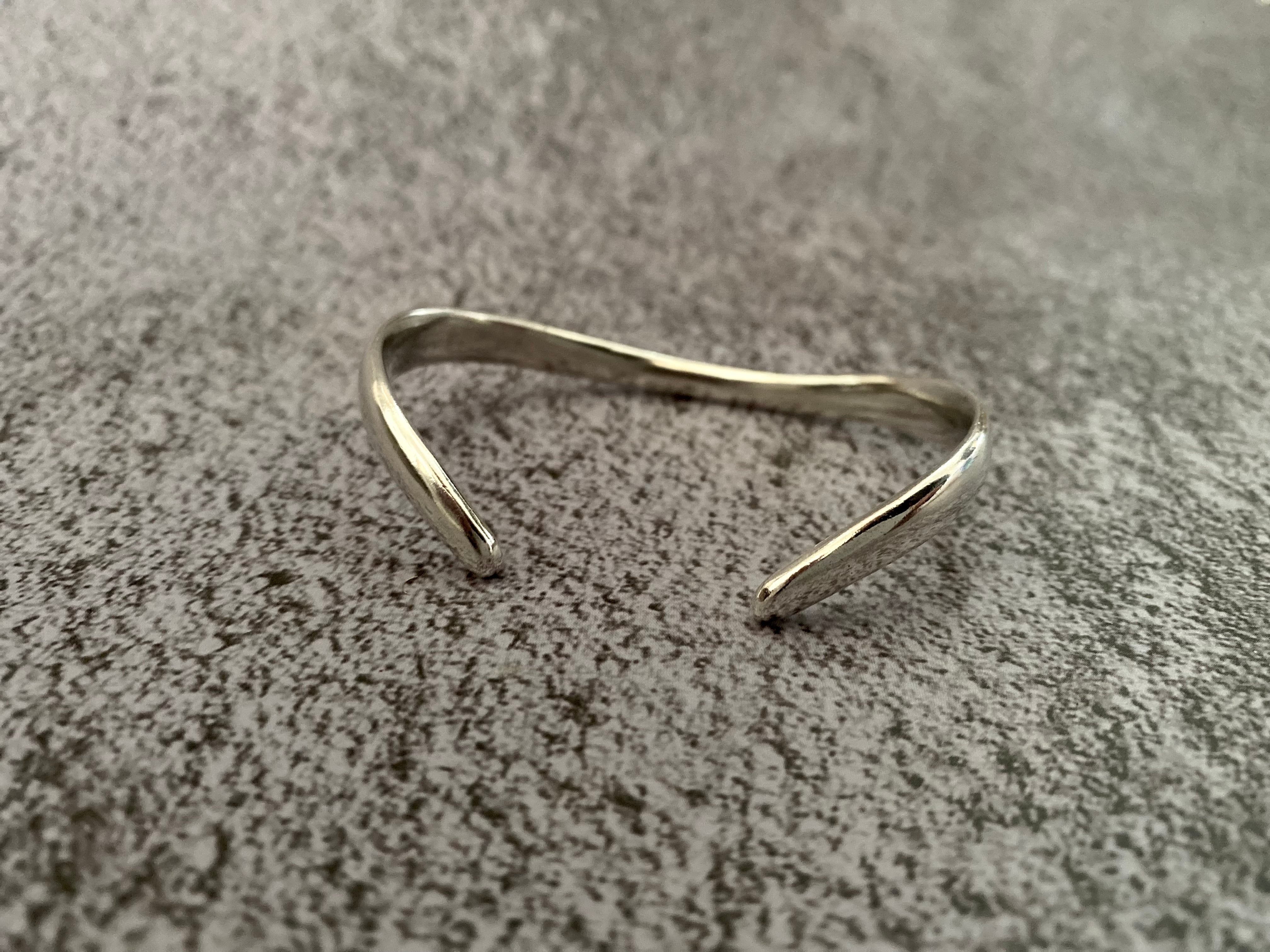 SILVER925 WAVE DESIGN BANGLE/シルバー/バングル