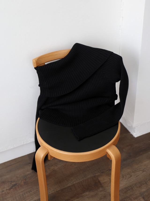 2way folding knit（black）