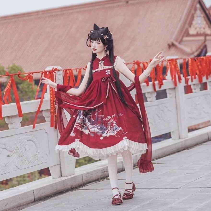 ゴスロリ通販 With U チャイナ服 セットアップ ブラウス