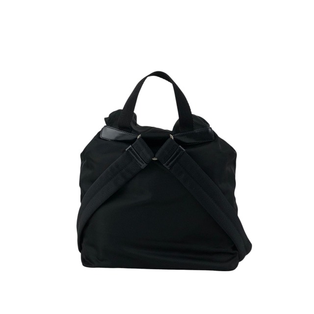 PRADA プラダ バックパック ブラック トライアングルロゴ ナイロン ダブルポケット vintage ヴィンテージ オールド 6xd5k8
