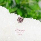 モアッサナイト（ライトピンク）ピアス　5mm（片耳）