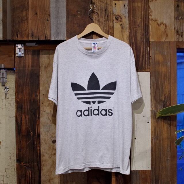 1990s ADIDAS Trefoil Logo Print T-Shirt / Made in USA ...