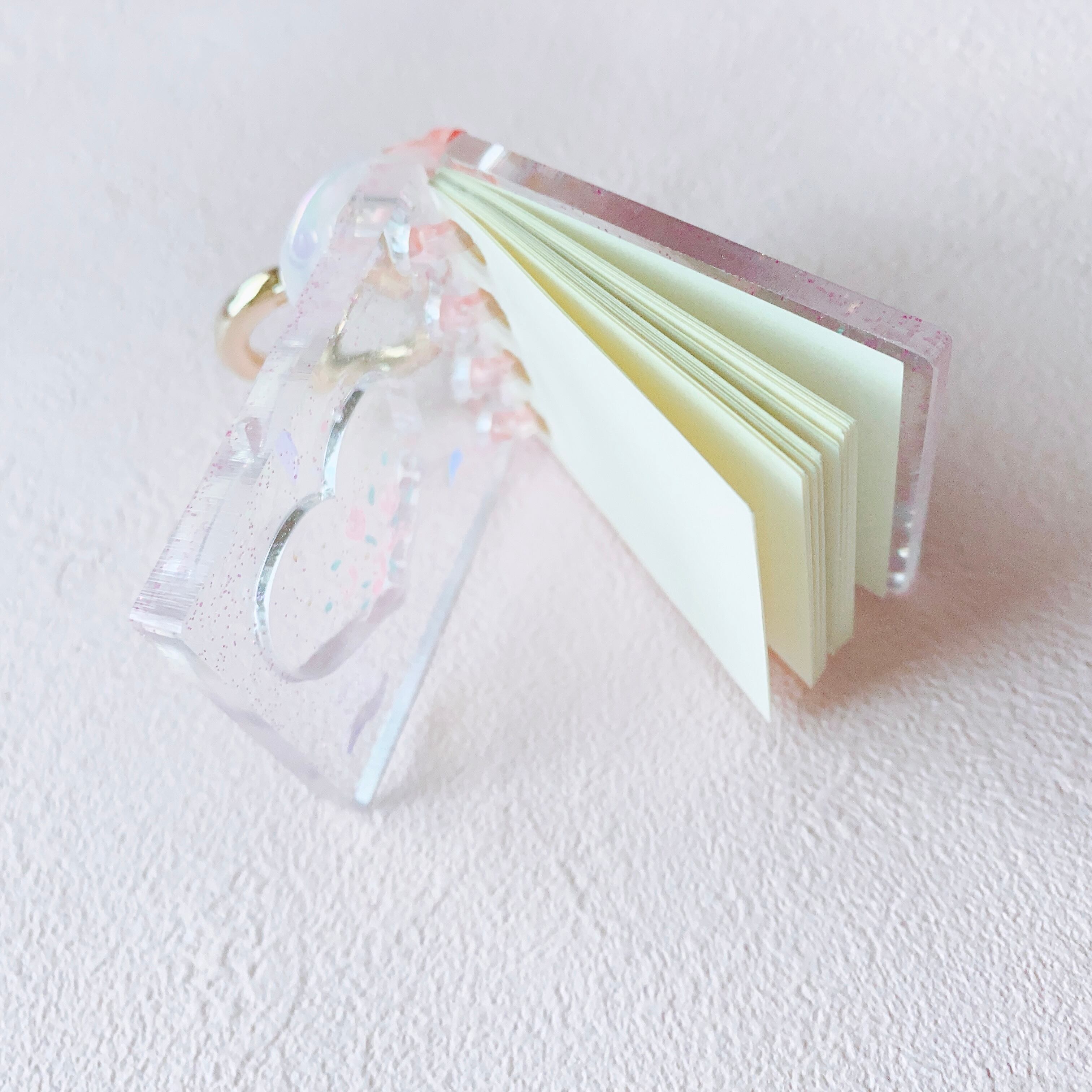 ピンクミニノートバッグチャーム　(PK01)