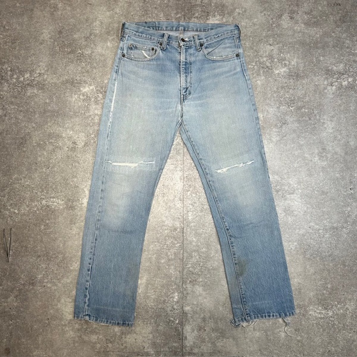 60's 70's Levi's 505 BIG-E 不均等V 耳付き SCOVILL W31程 バック