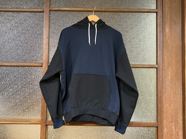 日本製・万屋MARU SWEAT HOODIE (NAVY MULTI)