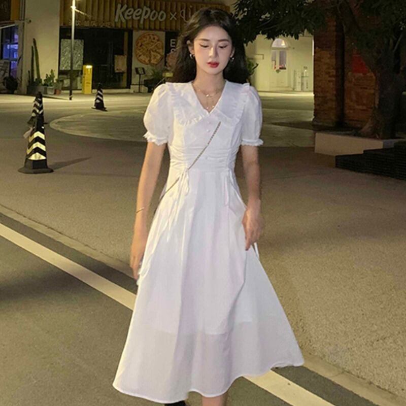 ホワイトドレス サマースリムロングスカート 夏物 YY-ファッション66580238813