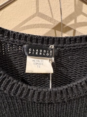 CLAUDIE PIERLOT Black Cotton Knit Sweater
