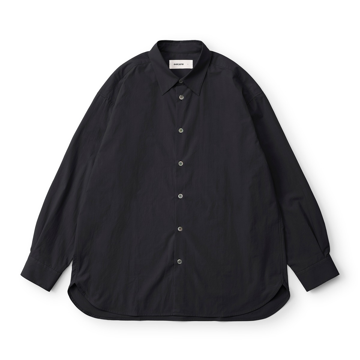 everyone typewriter regular collar shirt (BLACK) | everyone